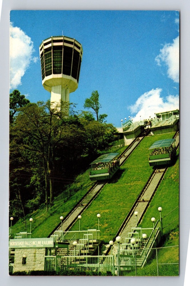 Niagara Falls Canada, Falls Incline Railway, Heritage Tower, Vintage Postcard