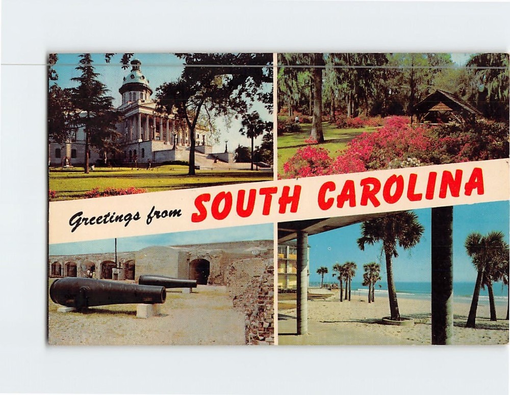 Postcard Greetings from South Carolina USA