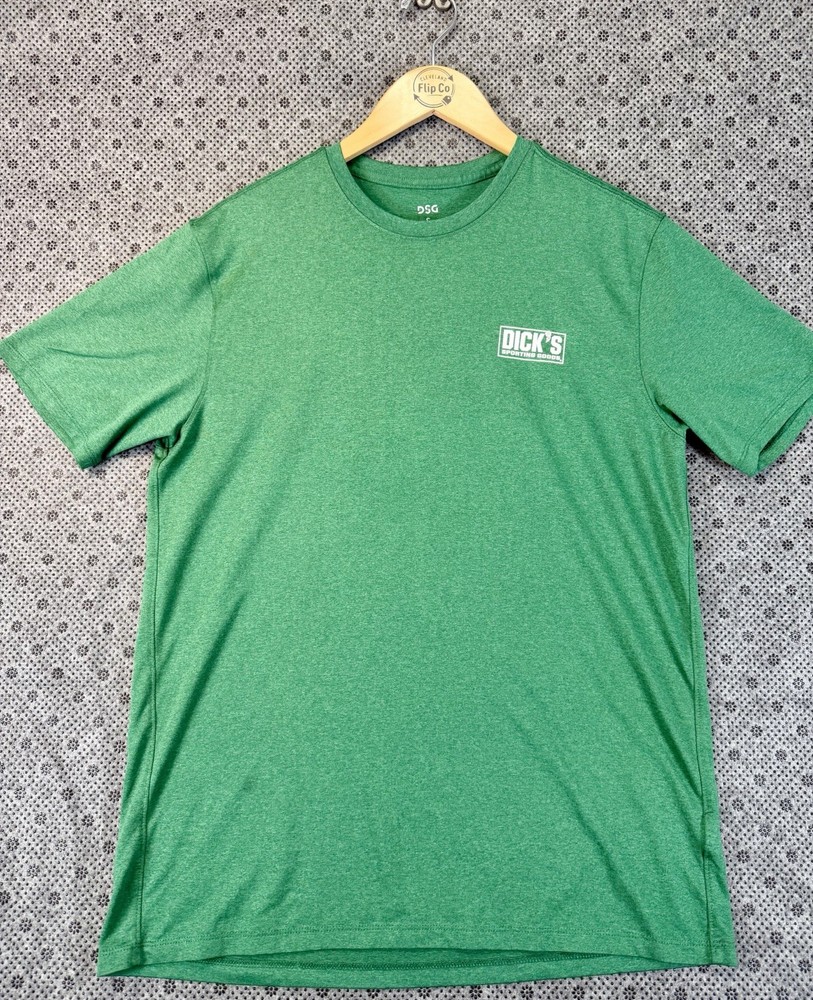 Dicks Sporting Goods Employee Shirt Unisex Small Green Performance Tee DSG
