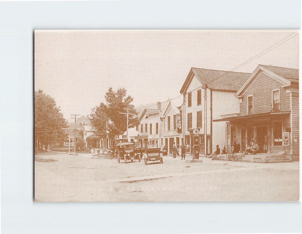 Postcard Vintage Main Street Scene