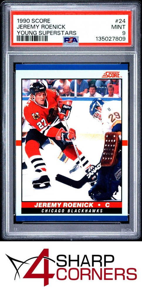 1990 Score Young Superstars #24 Jeremy Roenick Rc Blackhawks Psa 94SC breaks auction records weekly! Consign today!