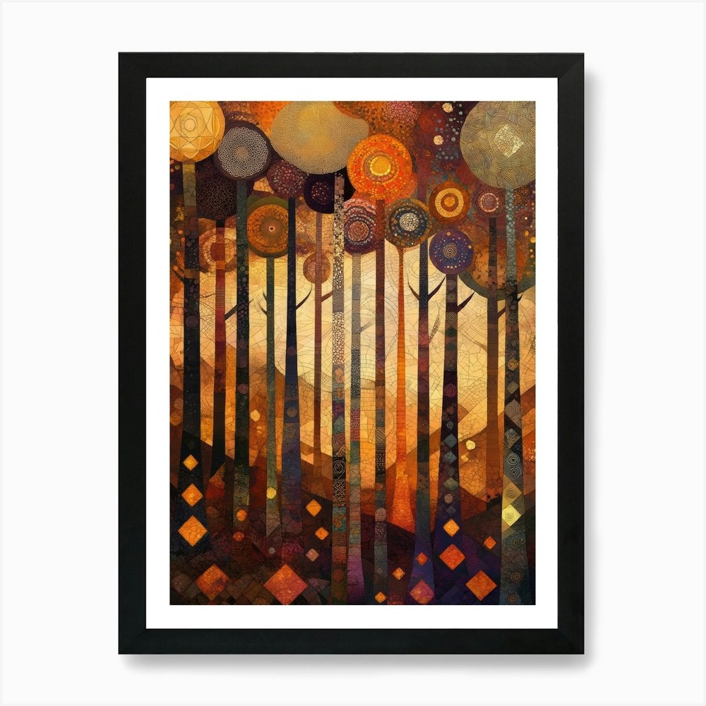 Trees At Sunset 12 Art Print Framed Wall Art Poster Canvas Print Picture