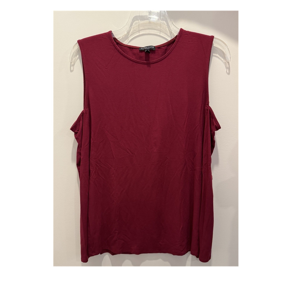 Eileen Fisher Raspberry Solid Tank Top Scoop Neck Sleeveless Plus Size 1X