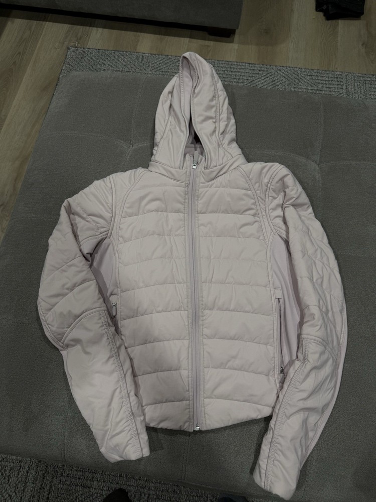 Lululemon Womens Push Your Pace Quilted Jacket Pink Size 8