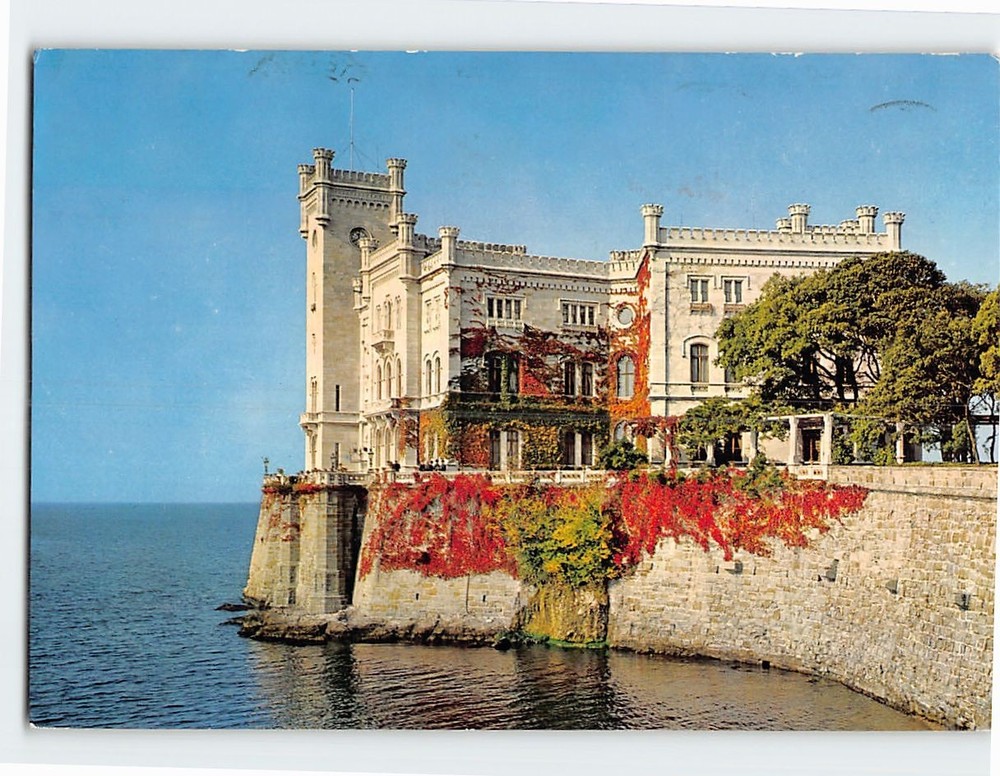 Postcard Miramare Castle Trieste Italy