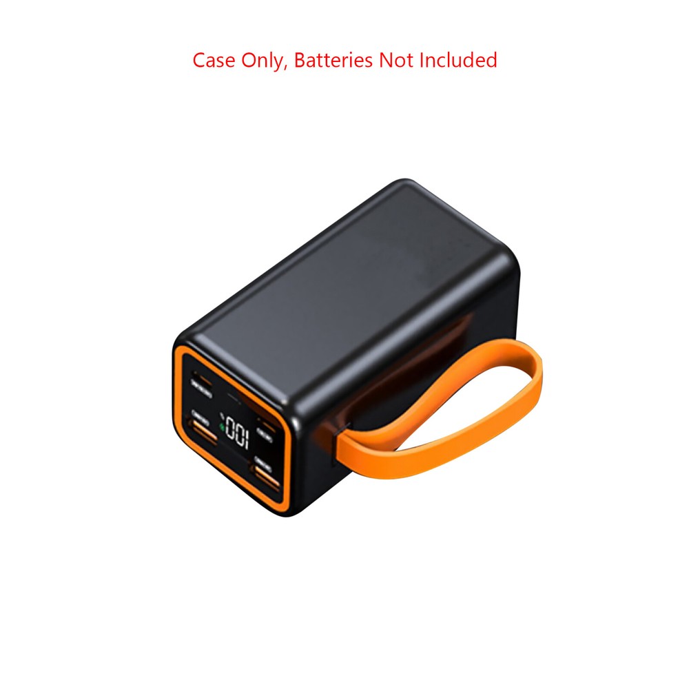 Detachable 4-Slots 21700 Battery Power Shell Battery Charger Box LCD Display DIY