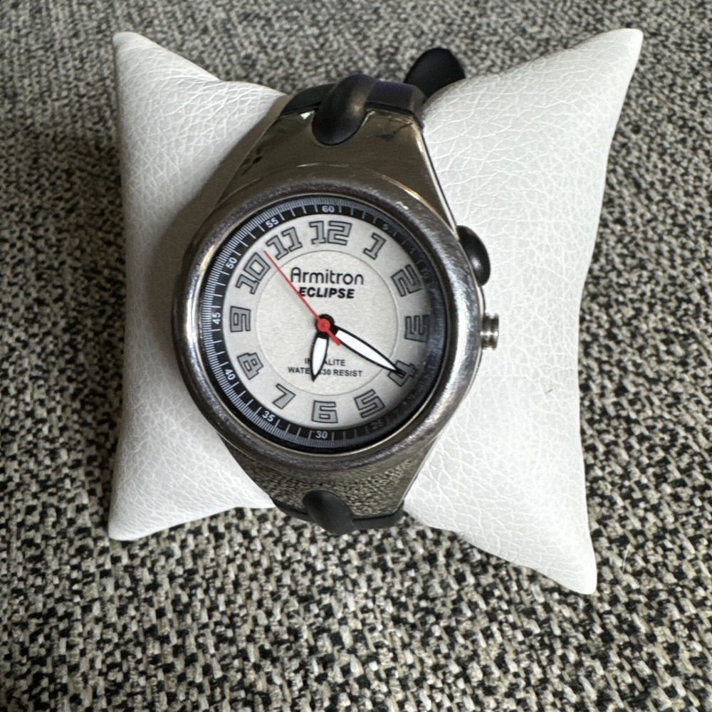 Armitron Eclipse Waterproof Watch Quartz Japan Movement 20/1591 New Battery