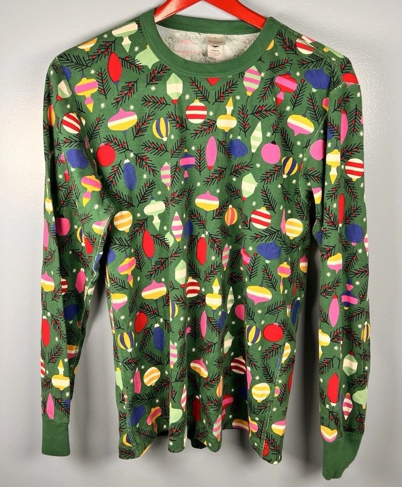 Hanna Andersson’s Delightful Decorations Pajama Set Size Women’s Medium EUC