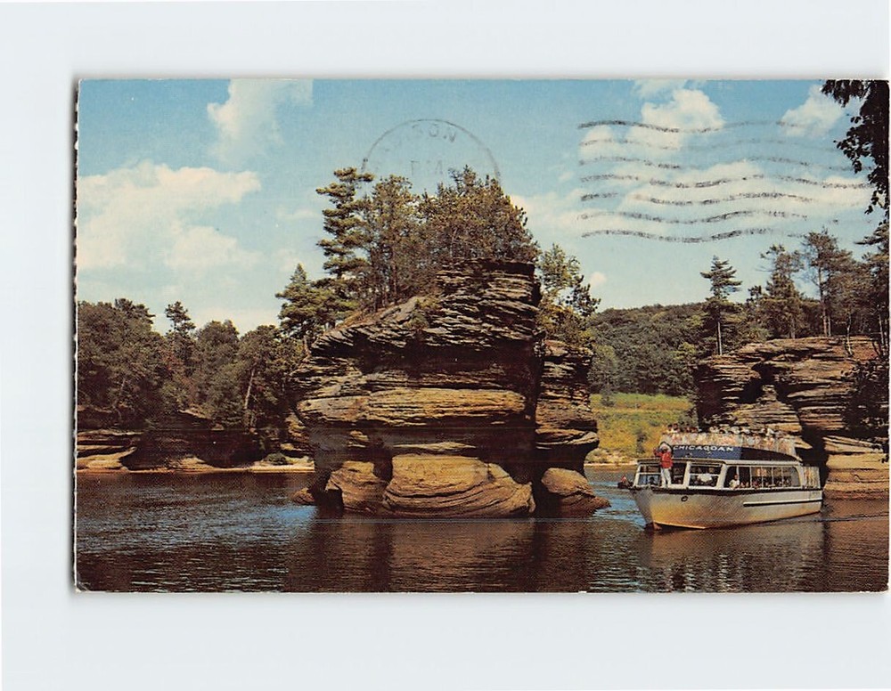 Postcard Sugar Bowl Lower Dells Boat Trip Lower Dells Wisconsin River Wisconsin