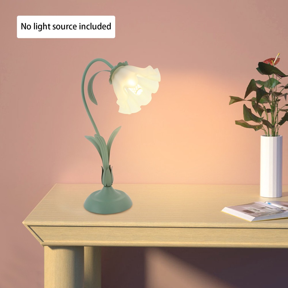 Tiffany Bedside Lamp Plugin Table Light Flower-Shaped Table Lamp Nightstand Lamp