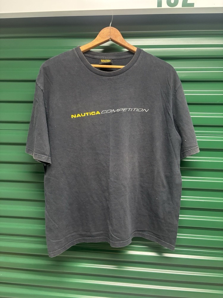 Vintage Nautica Men's Competition Black T-shirt Size XL USA Made