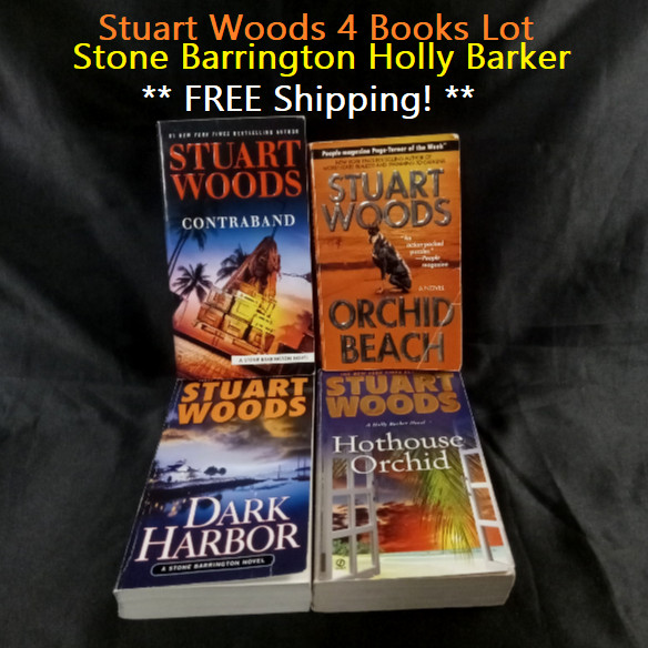 Stuart Woods 4 Books Lot Stone Barrington Holly Barker Contraband Dark Harbor