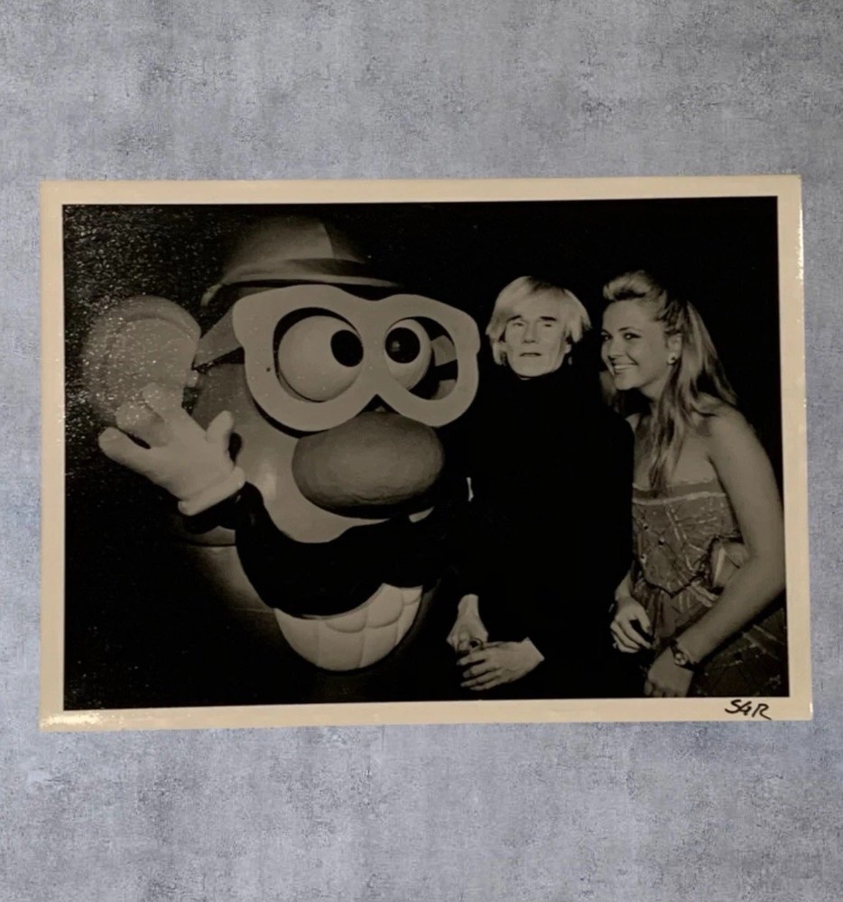 Andy Warhol Photo Mr Potato Head 1989 Scott Robinson Signed B&W Art Print Framed