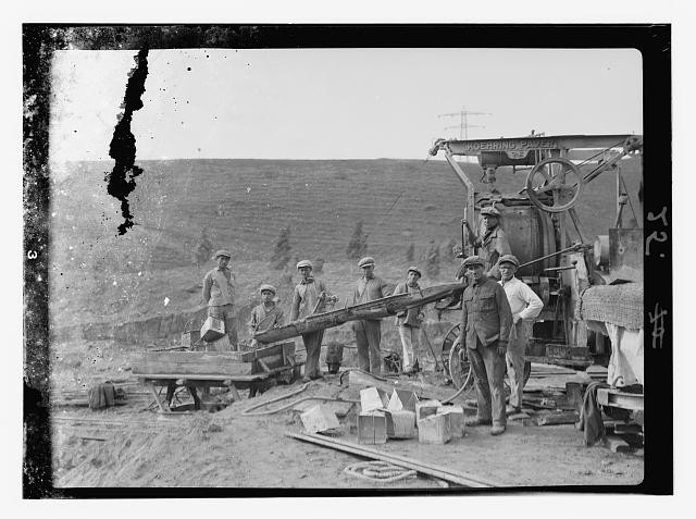 Photo:Palestine Electric Corp Rutenberg Plant 1920s Workers Drill Crew