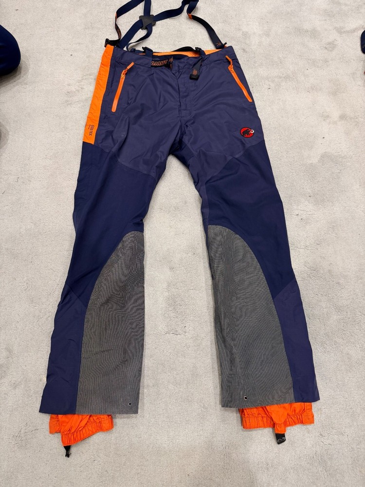 MAMMUT EXTREME LHOTSE GORE-TEX PRO SHELL SKI HIKING PANTS NAVY MENS SIZE 34 L