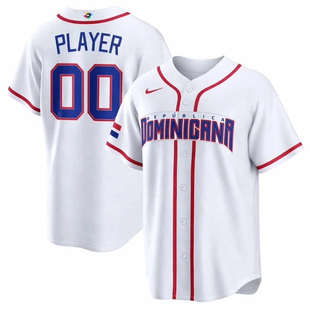 Personalized World Baseball Classic 2026 Dominican Republic White Jersey Shirt
