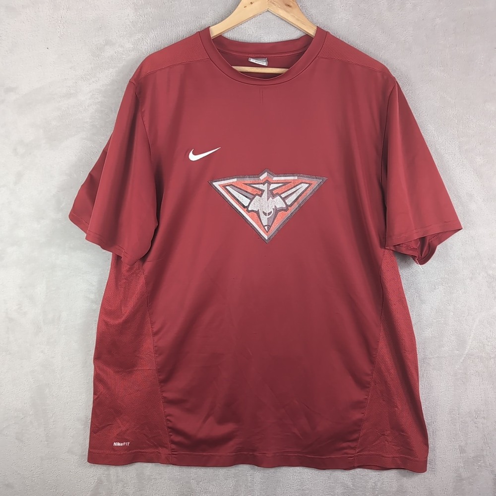 Essendon Bombers Y2K Vintage Nike Red XXL T-Shirt Retro AFL