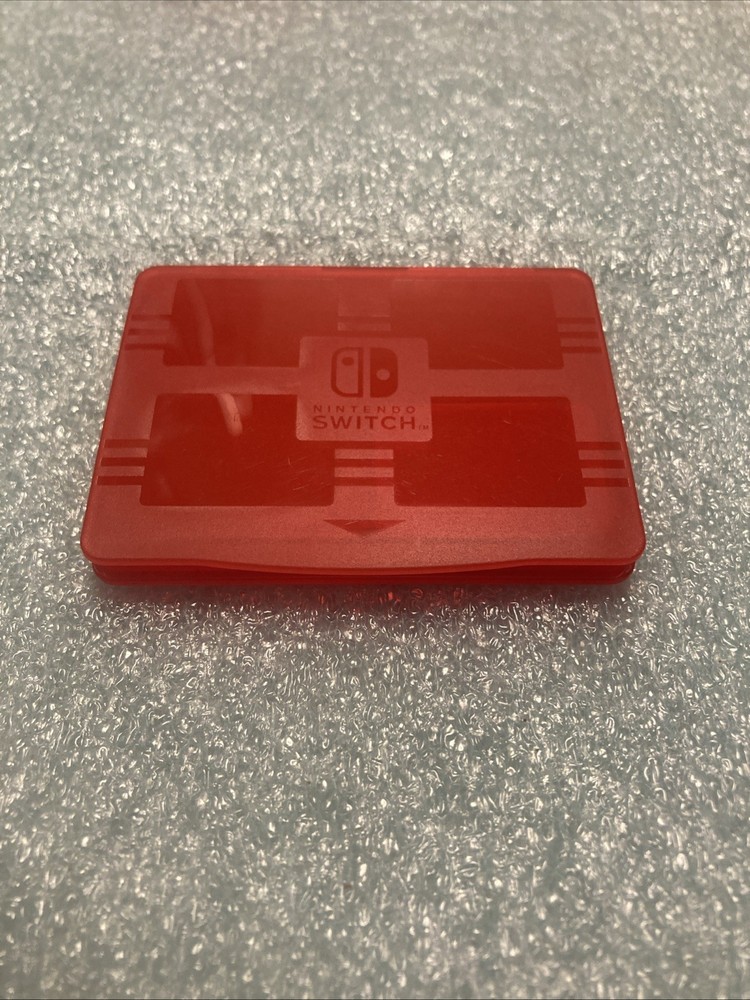 Official Nintendo Switch Case 4 Game Cartridge Holder Red + MicroSD Card Case