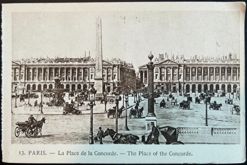 Antique postcard: Place de la Concorde, Paris, pre-1907, very good condition