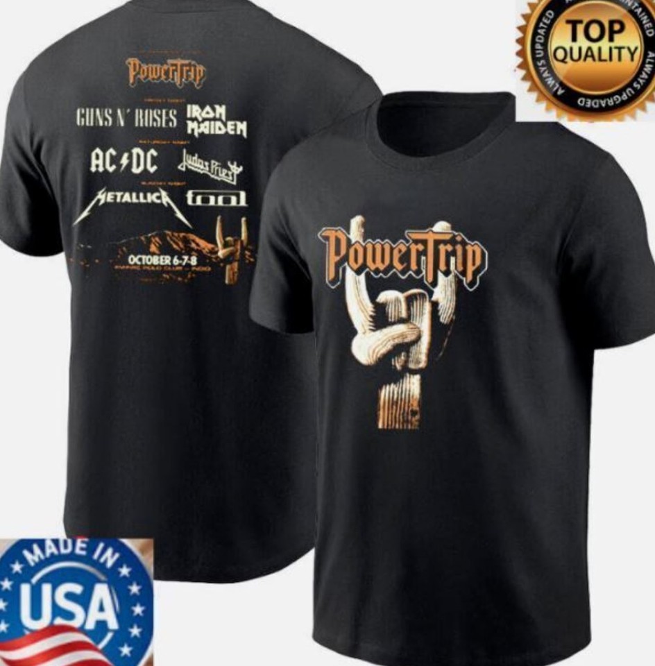 RARE !!! The Power Trip 2023-2024 T-Shirt Rock Festival 2023 Tee Gift for Fan