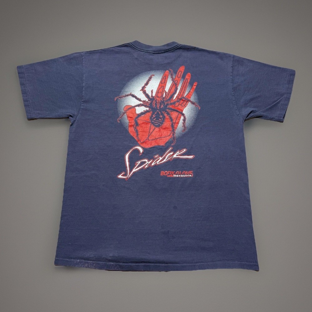 Vintage 90s Faded Body Glove Wetsuits Spider Single Stitch T-Shirt USA Made - XL