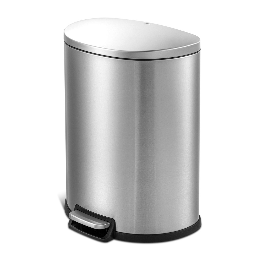 50L/13Gal Heavy Duty Hands-Free Stainless Steel Commercial/Kitchen Step Trash...