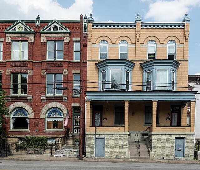 Wheeling West Virginia Chapline Street Italianate Homes 2010s Facades