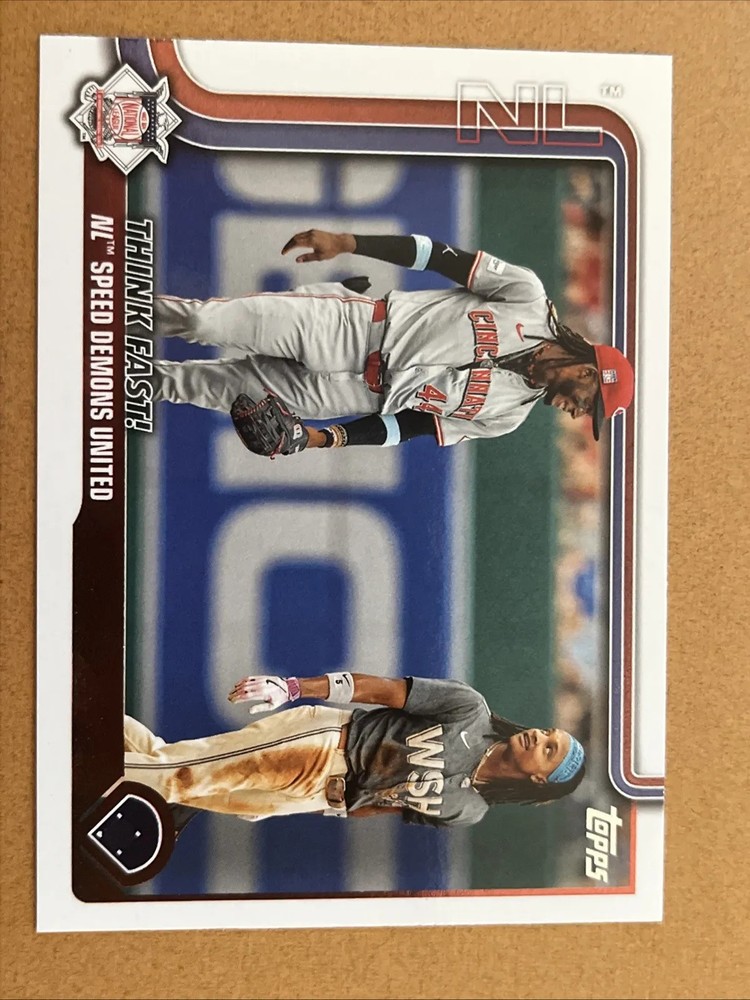 2025 Topps Series 2 Elly De La Cruz & CJ Abrams #639 Think Fast NL Speed Demons