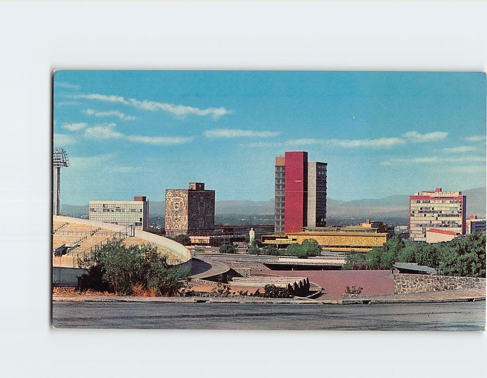 Postcard Vista Panoramica Ciudad Universitaria Mexico City Mexico