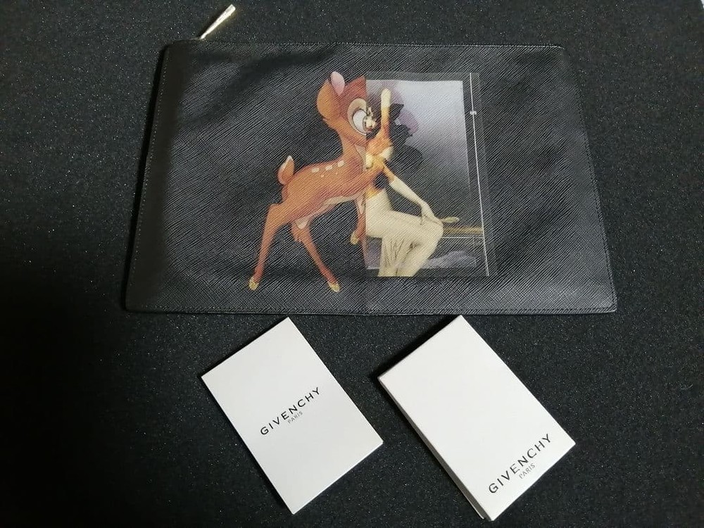 [Unused Good Condition Bambi] Rare GIVENCHY × Disney clutch bag
