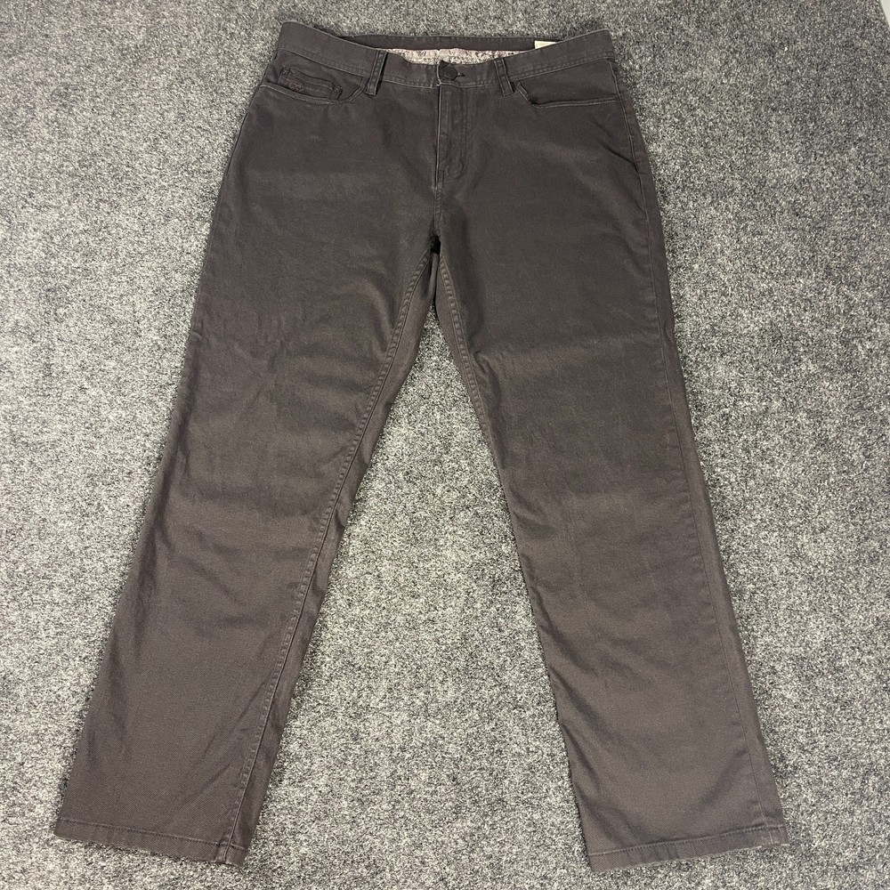 English Laundry Mens 34x30 Gray Stretch 5 Pocket Pants Slim Straight Casual