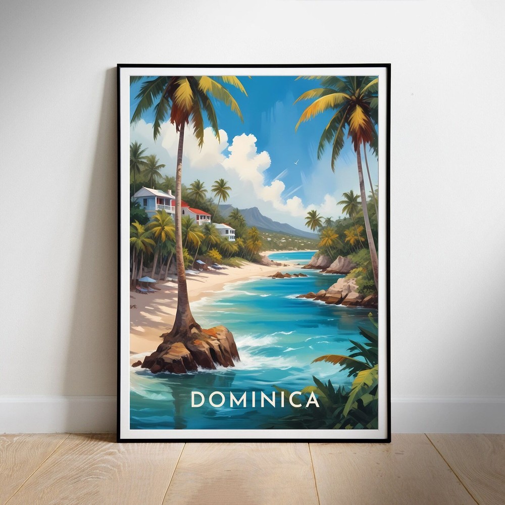 Dominica Travel Poster Wall Art Instant Hanging Decor New Home Gift