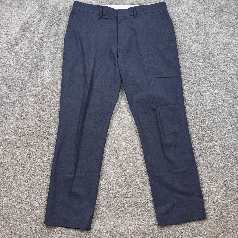 J.Crew Thompson Dress Pants Mens Tapered Navy Blue 34x30 Excellent