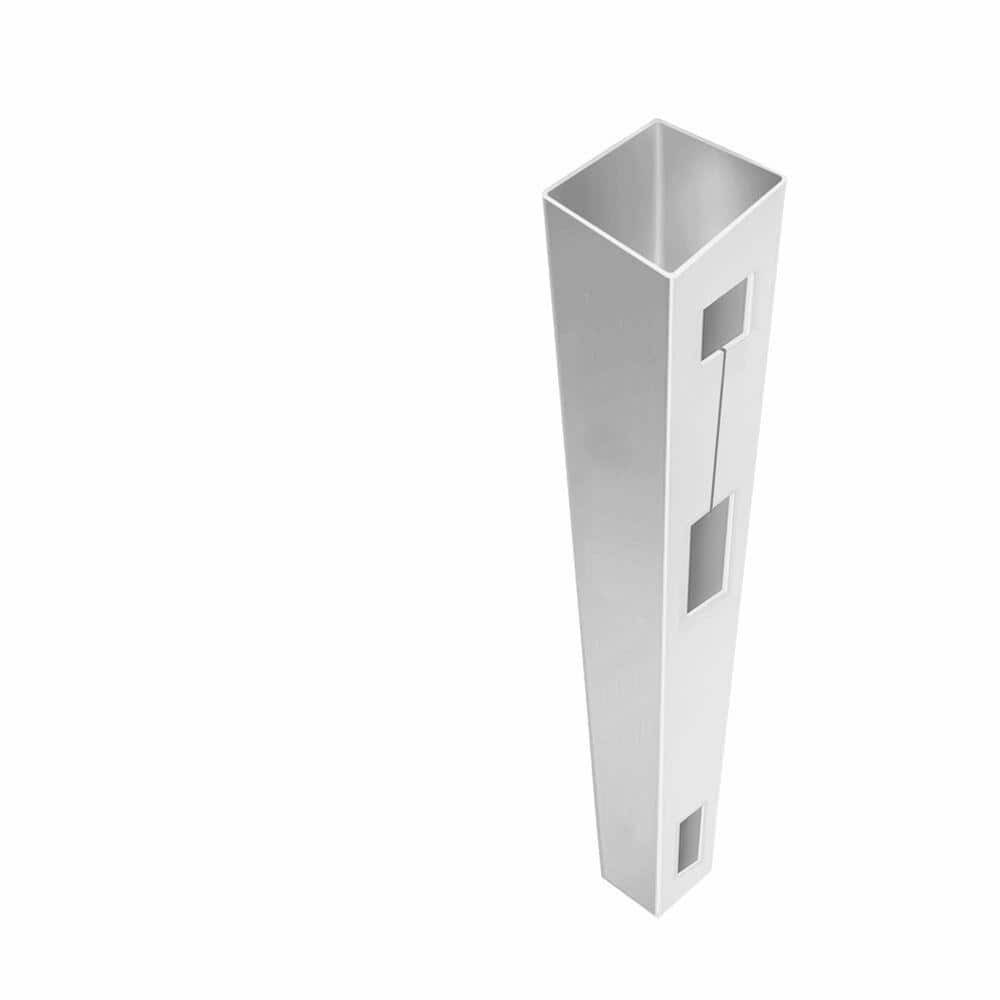 5x5x8ft White Vinyl Fence End Post