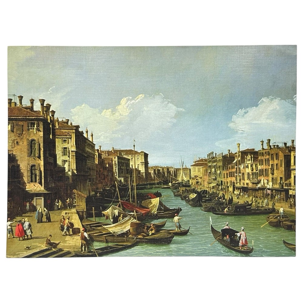 Vintage Grand Canal Near the Rialto Bridge Venice By Canaletto Art Print