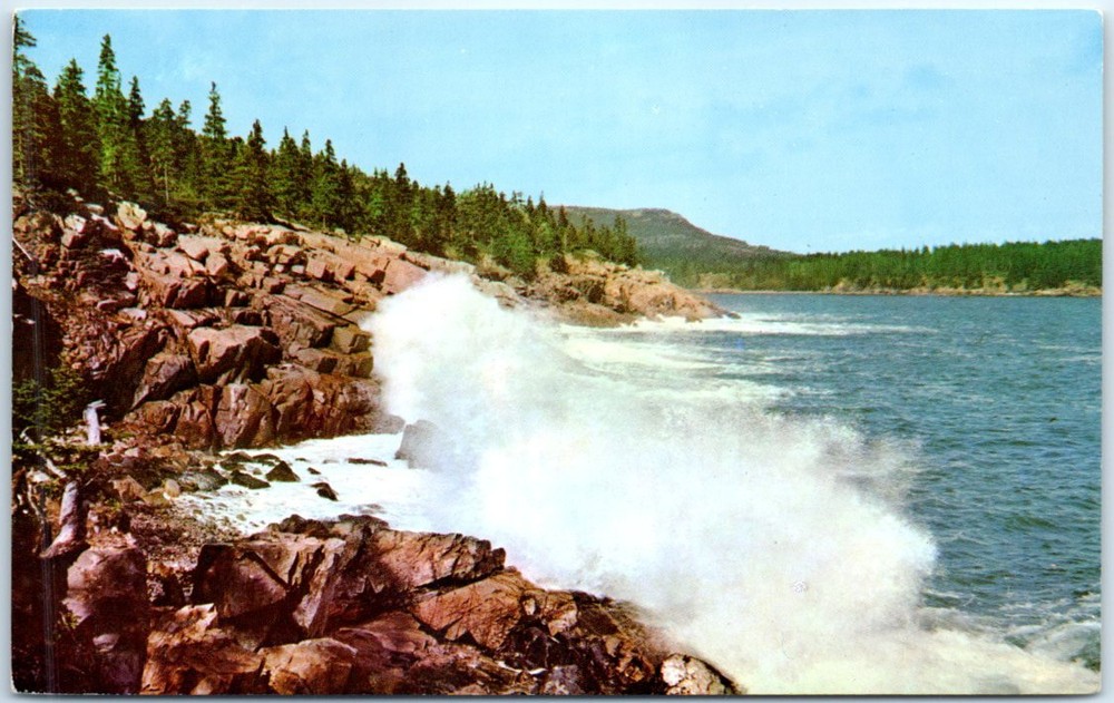Postcard - Surf Along Ocean Drive, Acadia National Park - Bar Harbor, Maine-image