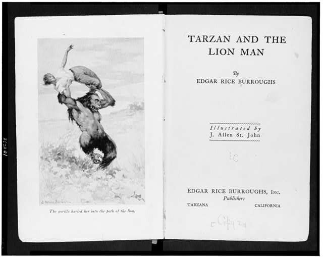 Photo:Tarzan, J. Allen St. John,1934,Edgar Rice Burroughs