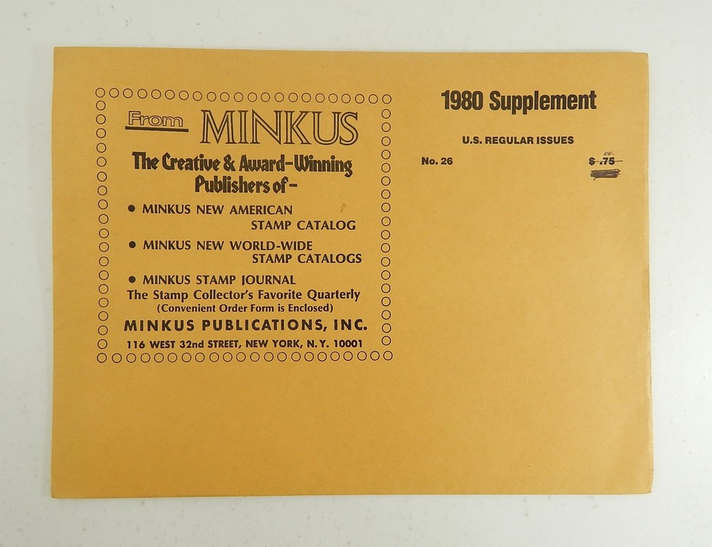 Minkus United States Regular Issues 1980 Supplement Stamp Album Pages