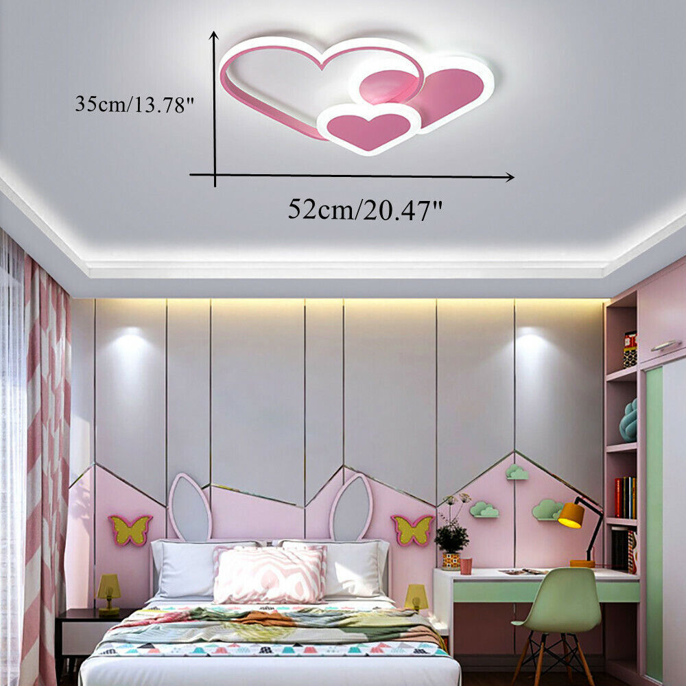 Heart Shape LED Ceiling Light Chandelier Pendant Lamp for Kids' room Decor