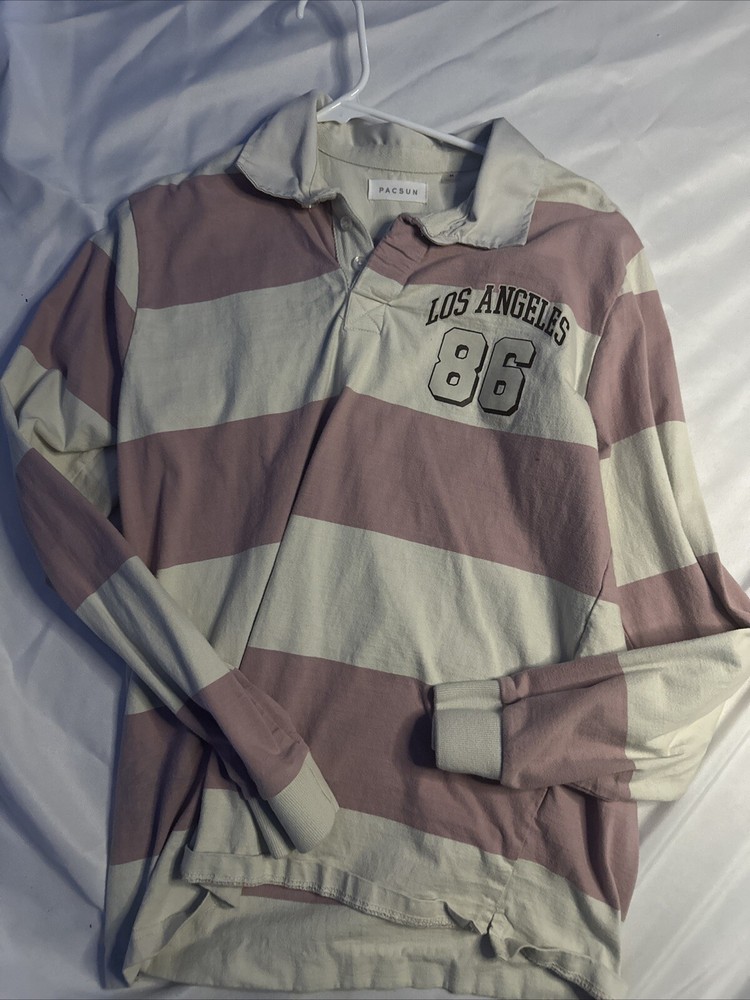 Size Medium pacsun long sleeve shirt Pink White