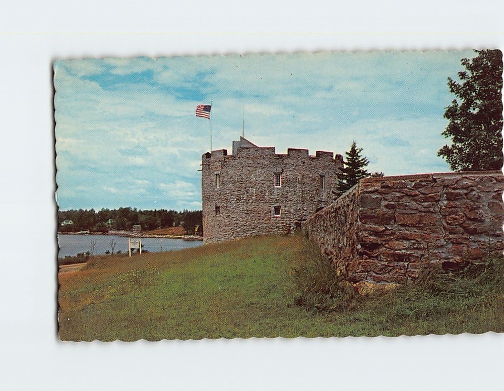 Postcard Fort William Henry at Pemaquid Beach Bristol Maine USA