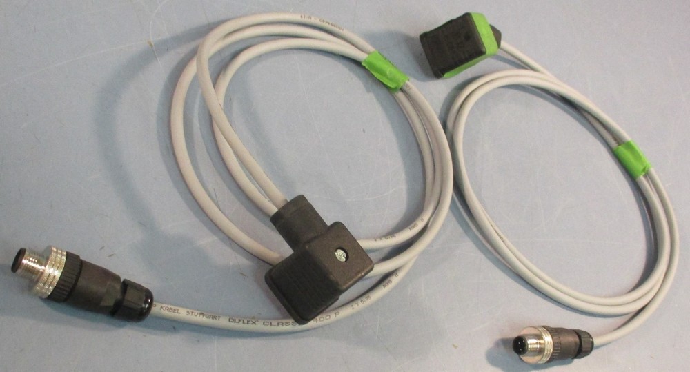 Lapp Kabel B-12-GDM Solenoid Valve Connector Cable 4-Pin Connector Lot of 2