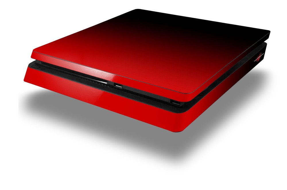 Skin for PS4 Slim Smooth Fades Red Black Playstation 4 Console