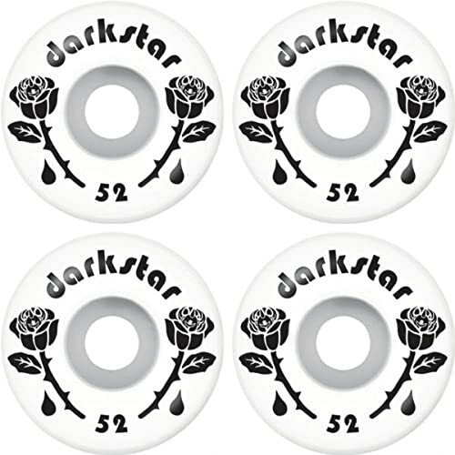 Darkstar Skateboards Forty White/Black Skateboard Wheels - 52mm (Set of 4)