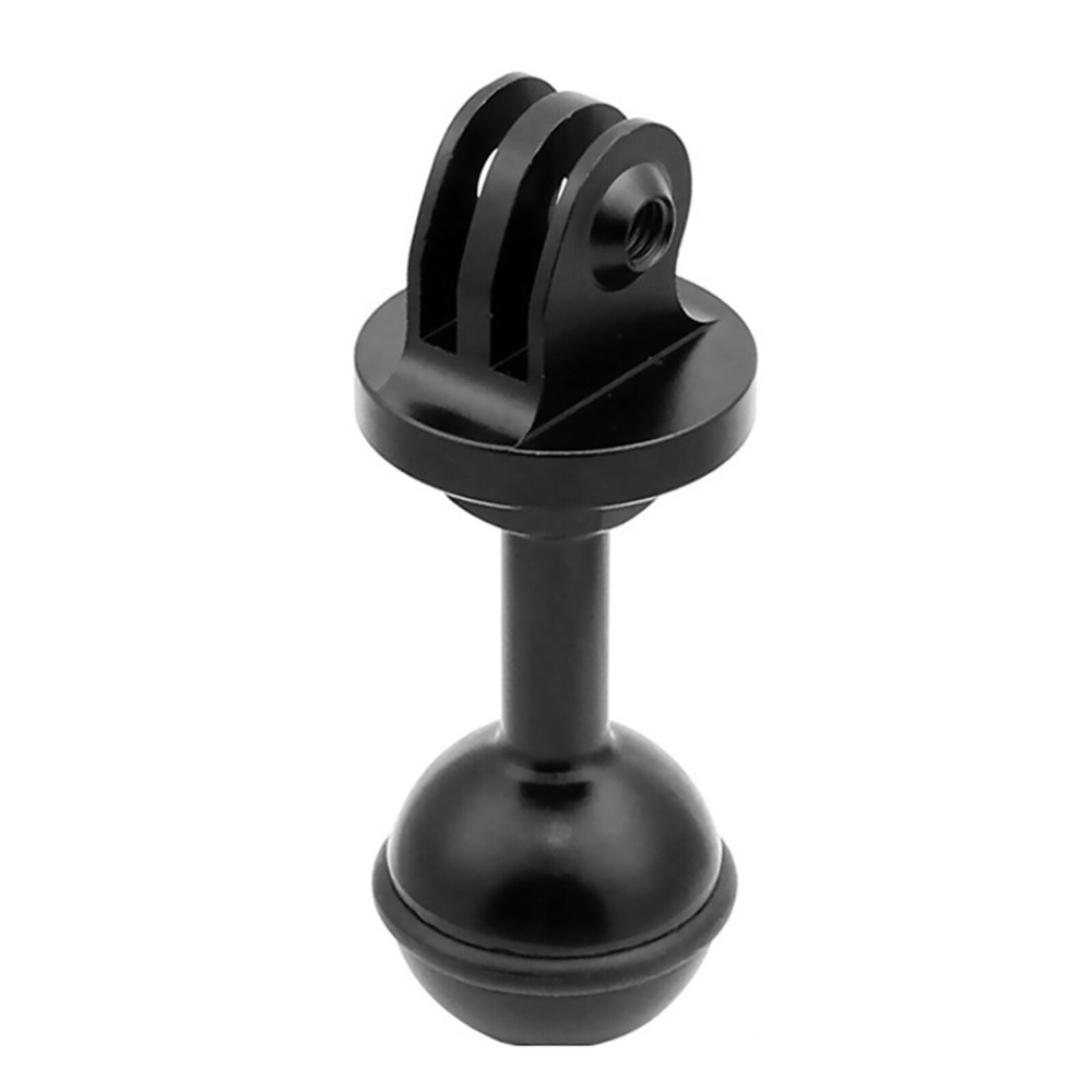Black 1 Inch Mini Ball Head Base Adapter Aluminum Alloy For GoPro Tripod Mount