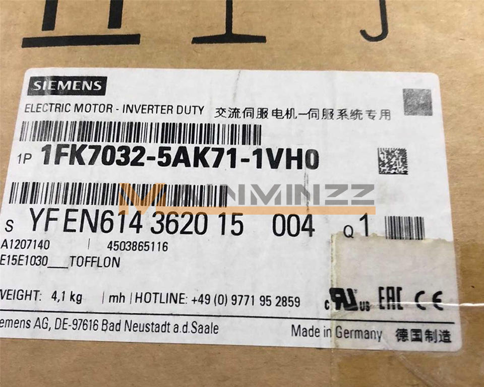 One New Siemens Servo Motor 1Fk7032-5Ak71-1Vh0