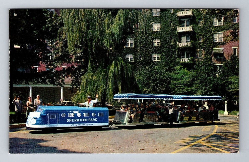 The Sheraton-Park, Tram, Antique, Vintage Souvenir Postcard
