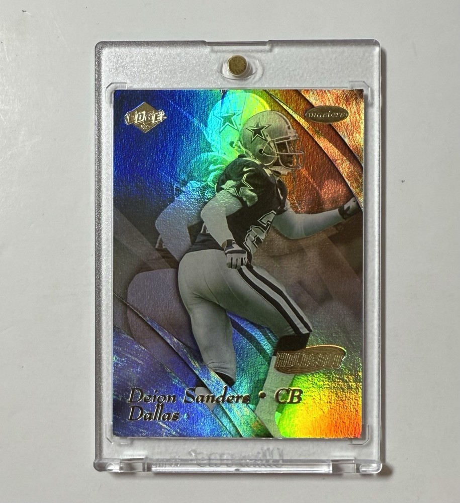 1999 Deion Sanders Collector’s Edge Masters Hologold Error Card No Serial # Rare /25