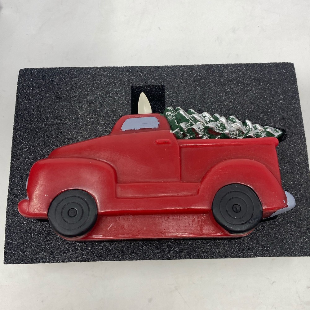 Luminara Cherry Red Holiday Truck LED Candle 7.7x4.25