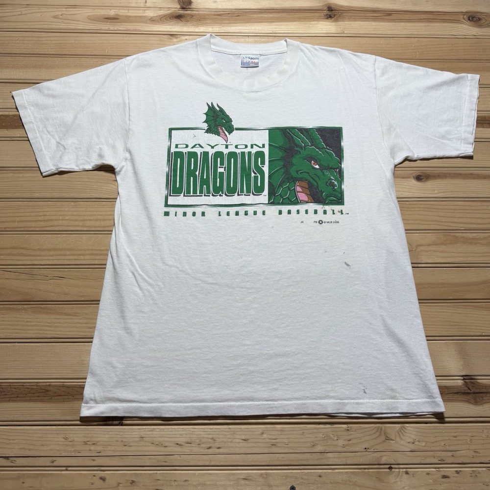 Vintage Dayton Dragons Minor League Baseball Mascot MiLB Shirt Size Large
